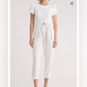 Calvin Klein White Tulip Sleeved Jumper Size 10